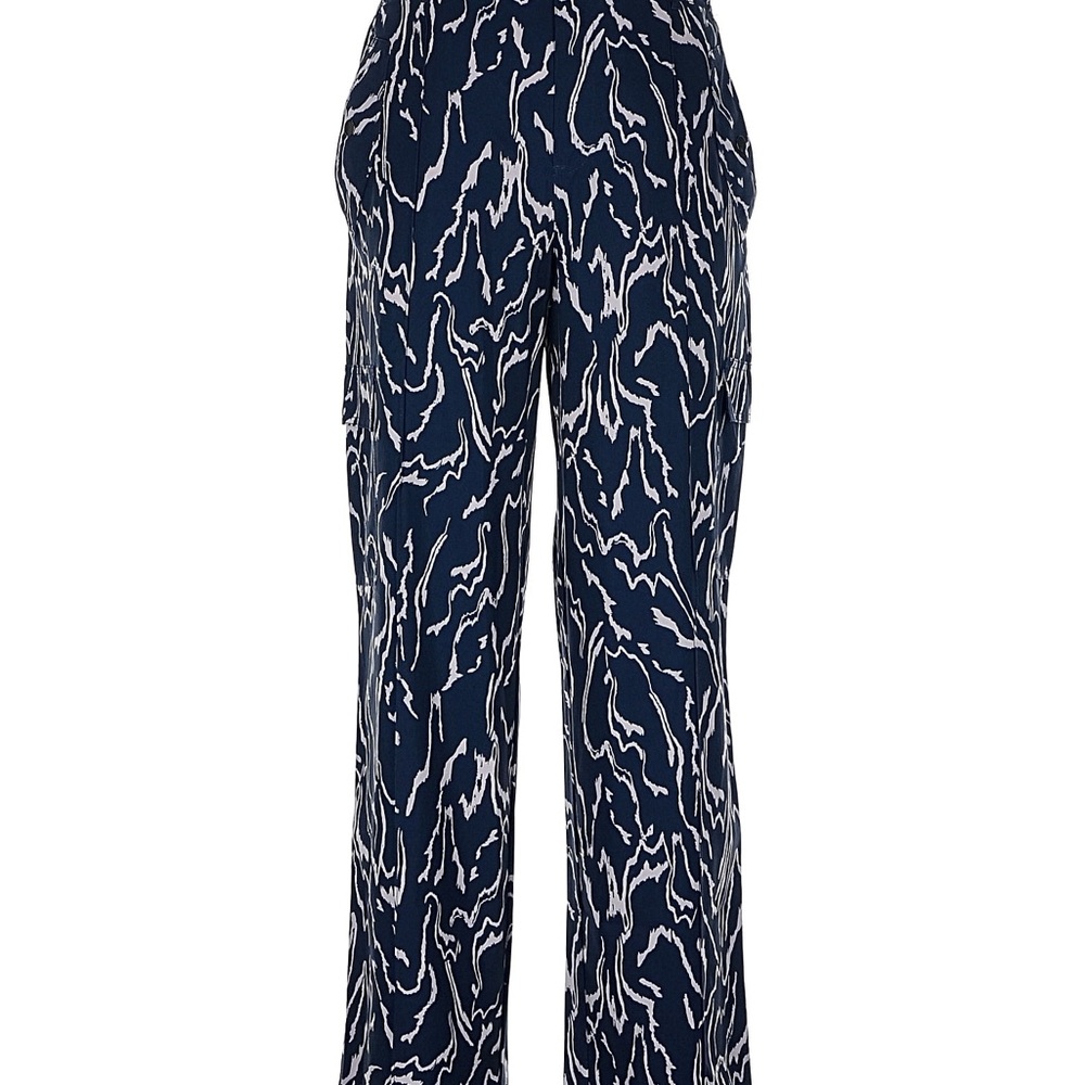 Athleta blue with design Pants size 12 leg pocket